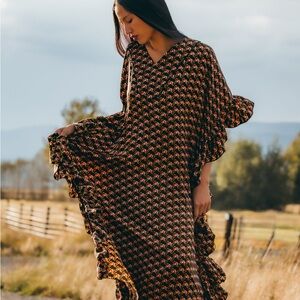 Lindsey Thornburg - Silk Rose Caftan - OS - NWT - 1 of 1